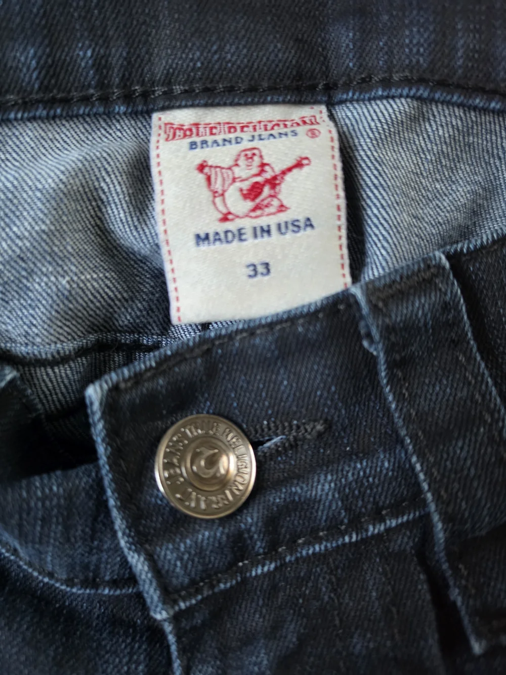 True Religion Men's Dark Indigo Straight Jeans